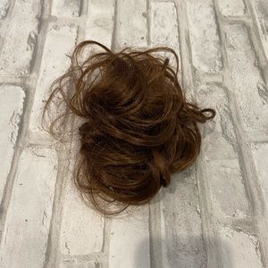 Light Auburn messy hair bun